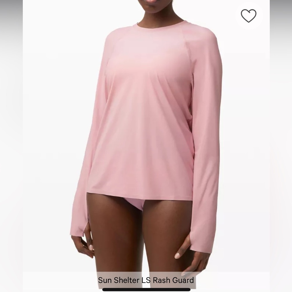 Like New- SWIM- Lululemon- LS Sun Shelter Rash Guard- Sz 8/10- Dark Pink
